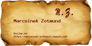 Marcsinek Zotmund névjegykártya